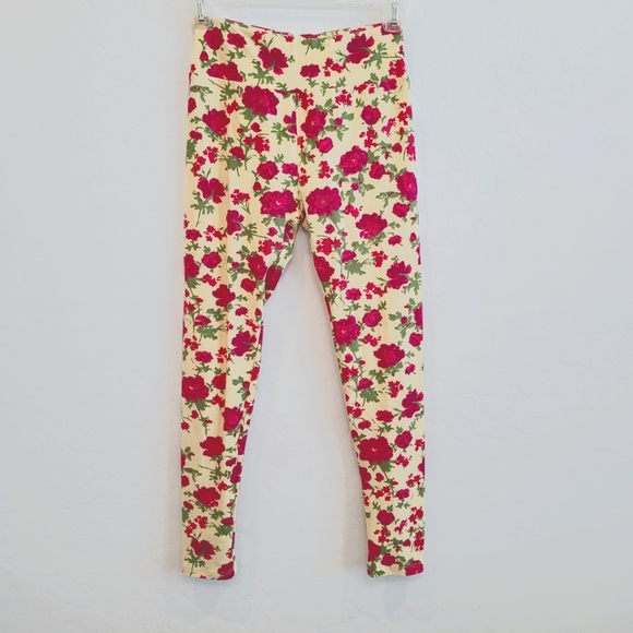 LuLaRoe Pants - 💕 LulaRoe Yellow & Pink Floral Pattern Leggings 2-10